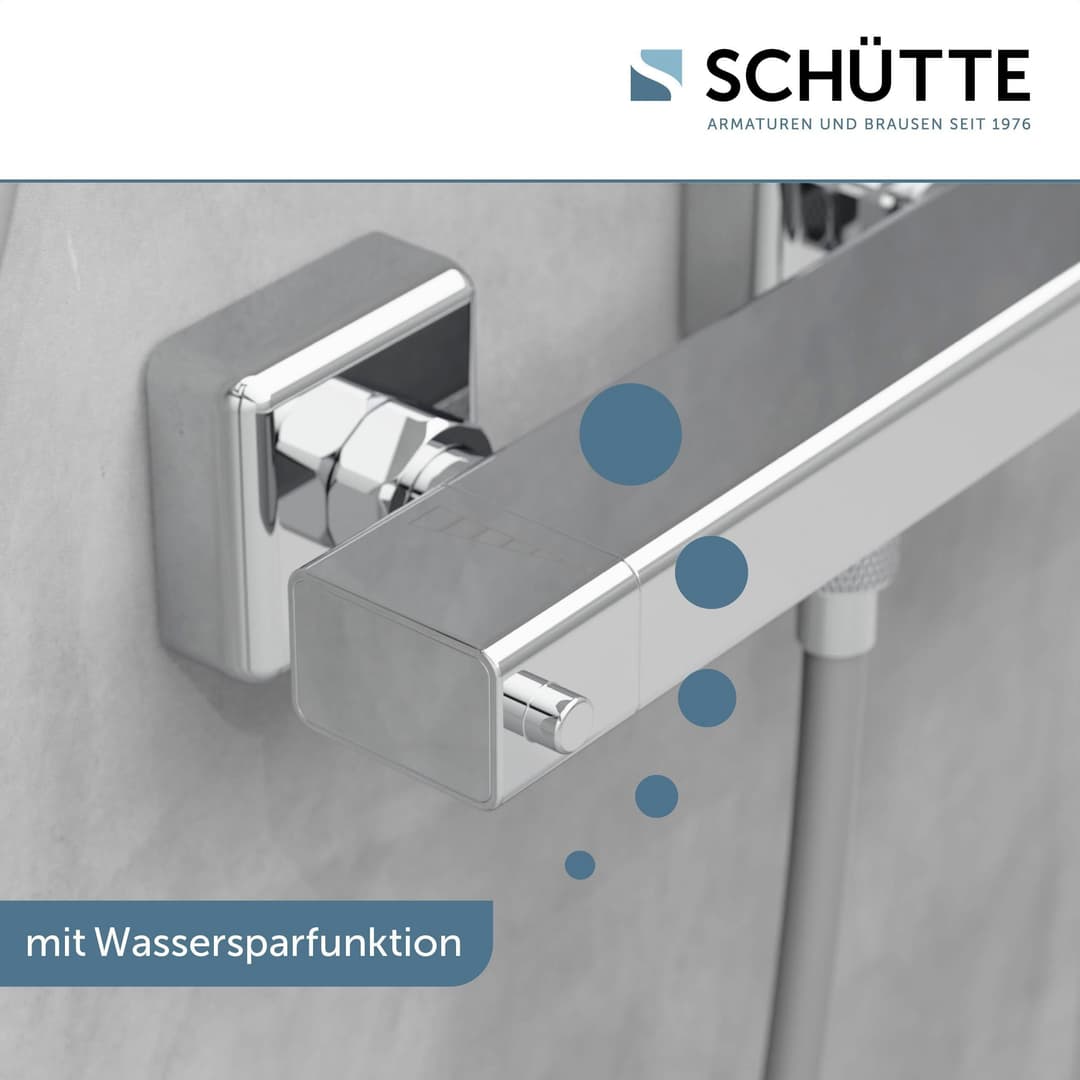 Schütte Duscharmatur Signo mit Thermostat | Silber