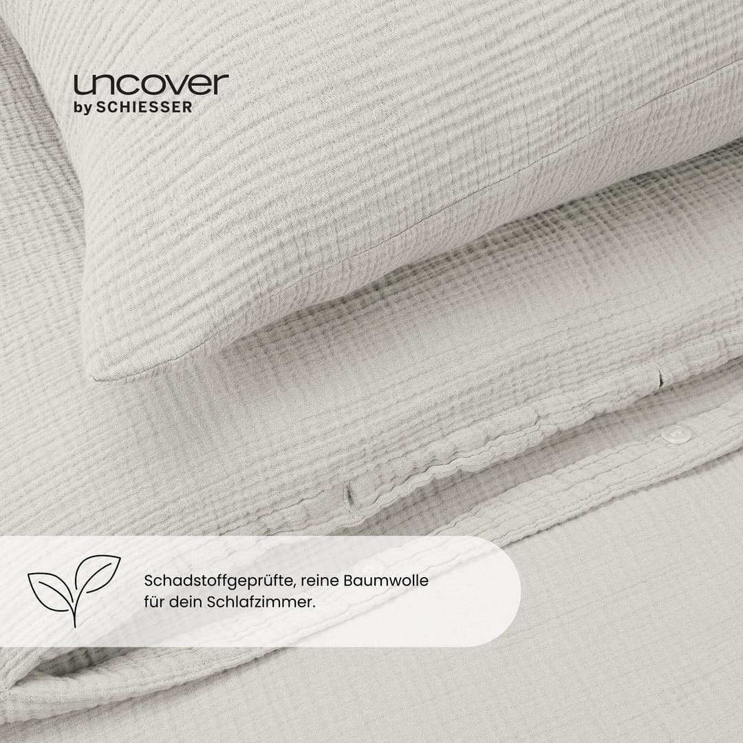 uncover by SCHIESSER Bettwäsche Lennox | Beige