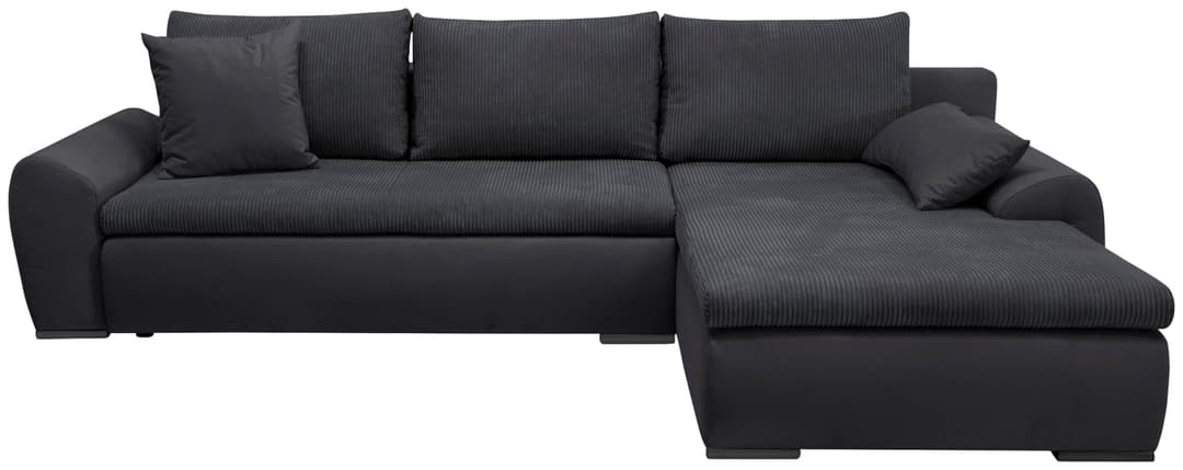 Home affaire Ecksofa Win L-Form | Schwarz