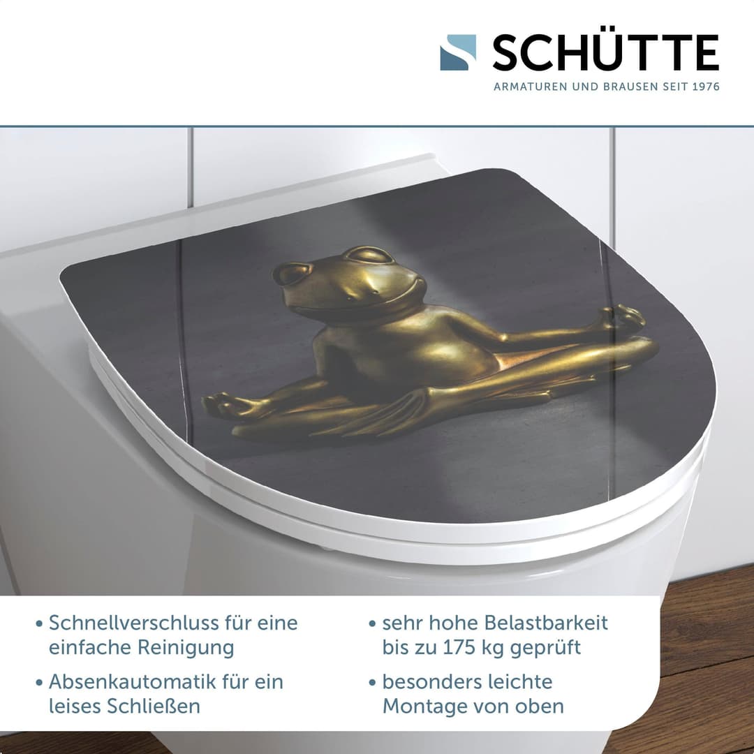 Schütte WC-Sitz Relaxing Frog | Grau