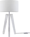 Paco Home Tischleuchte Canvas | Weiß