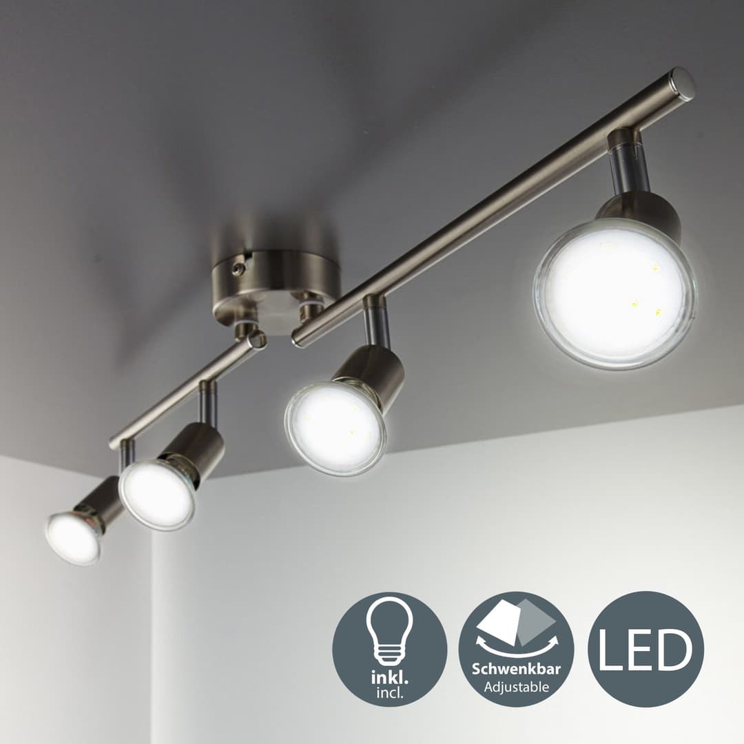 B.K.Licht LED Deckenspots | Silber