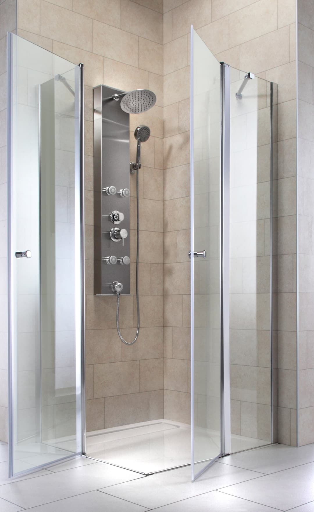 welltime Eckdusche Florenz 4.2 | Silber