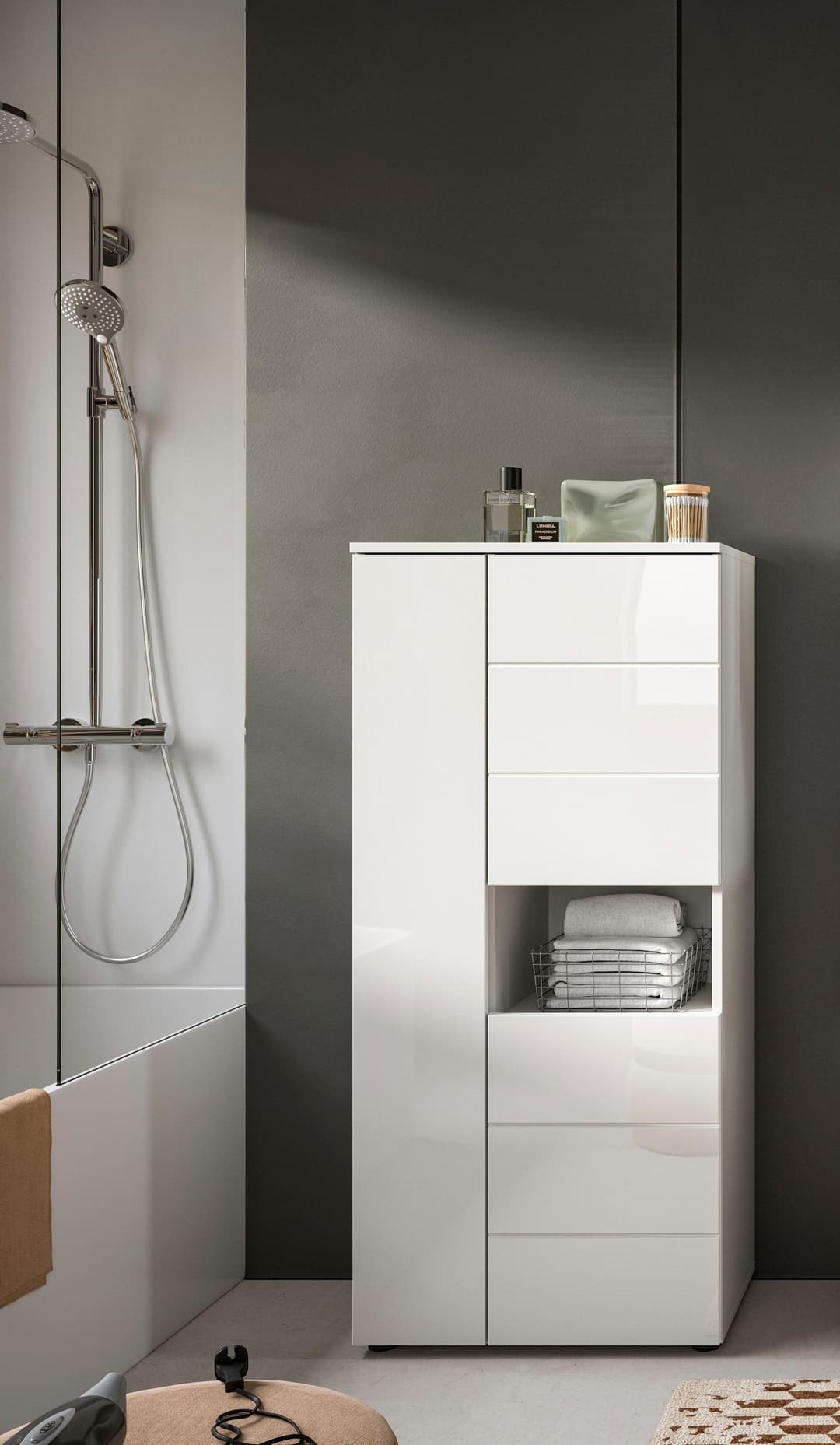 welltime Midischrank Biel | Weiß
