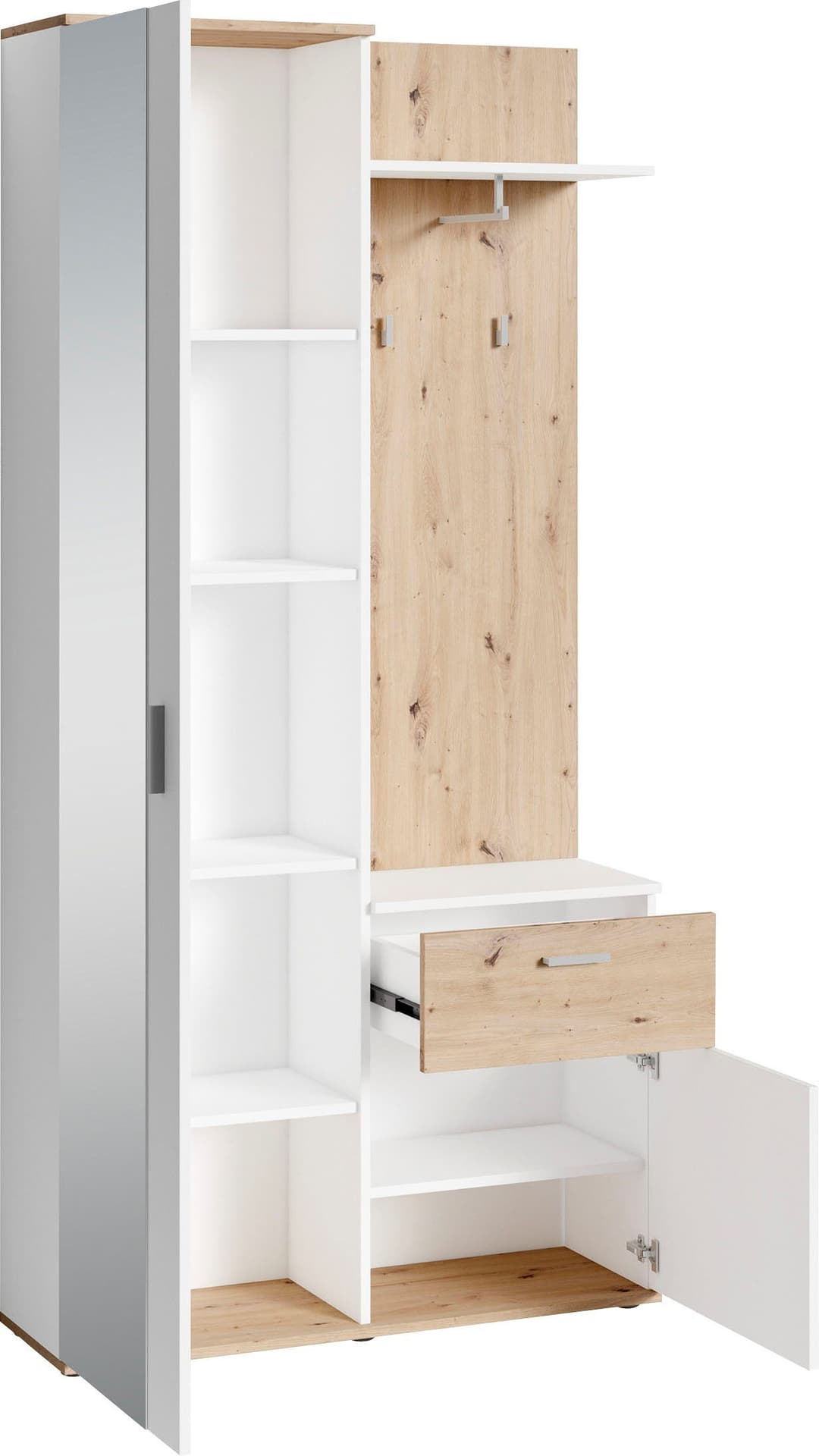 byLIVING Kompaktgarderobe Jakob | Holztöne