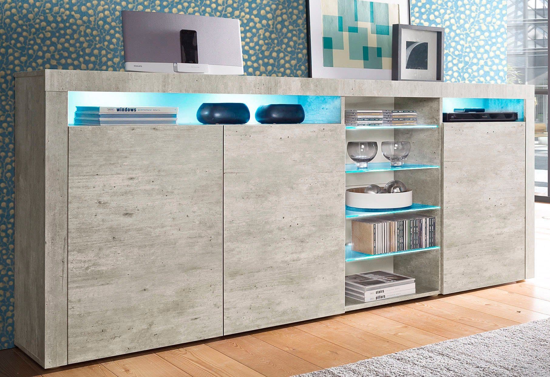 borchardt Möbel Highboard Santa Fe | Grau