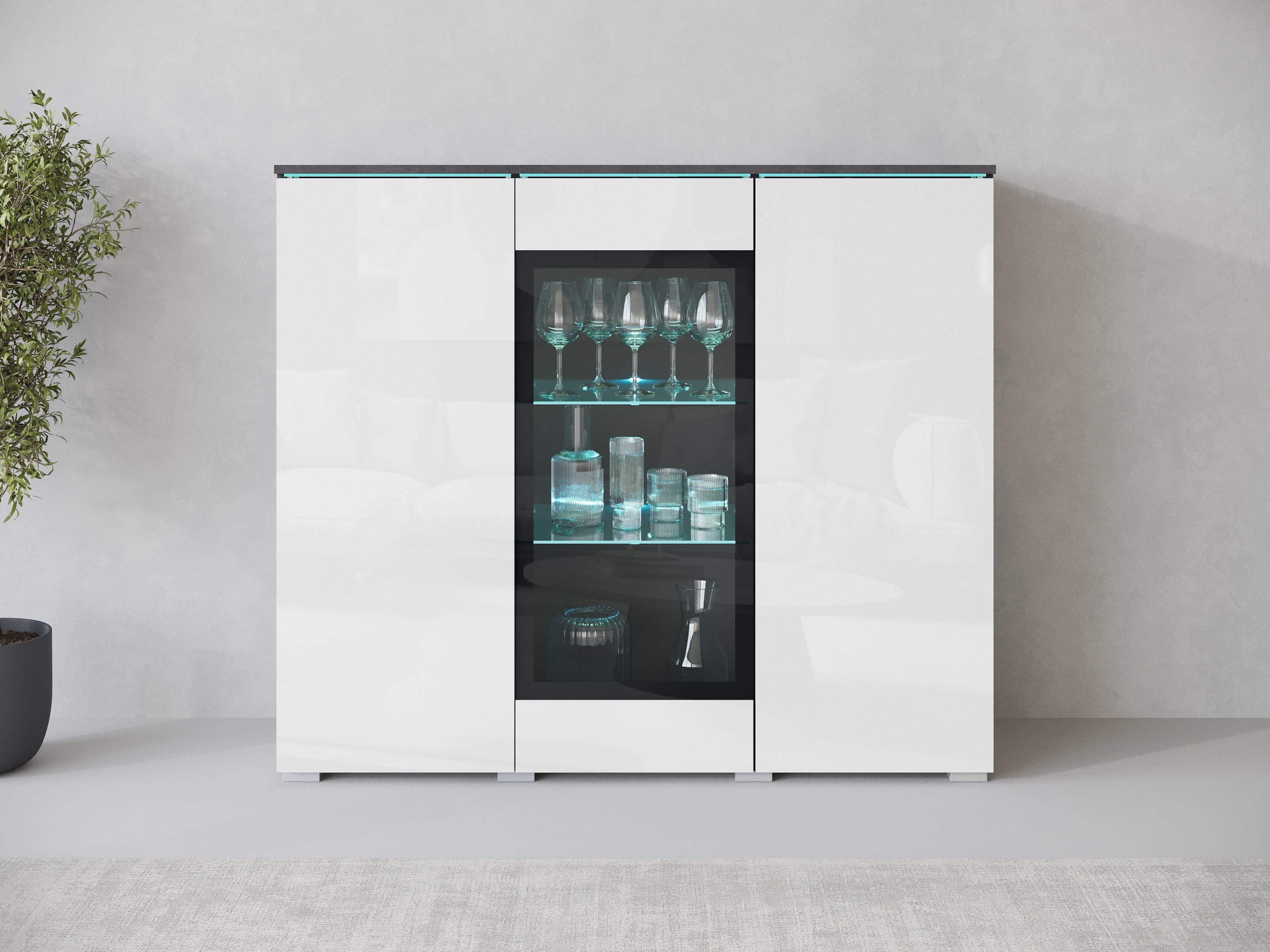 Home affaire Highboard Vera | Mehrfarbig