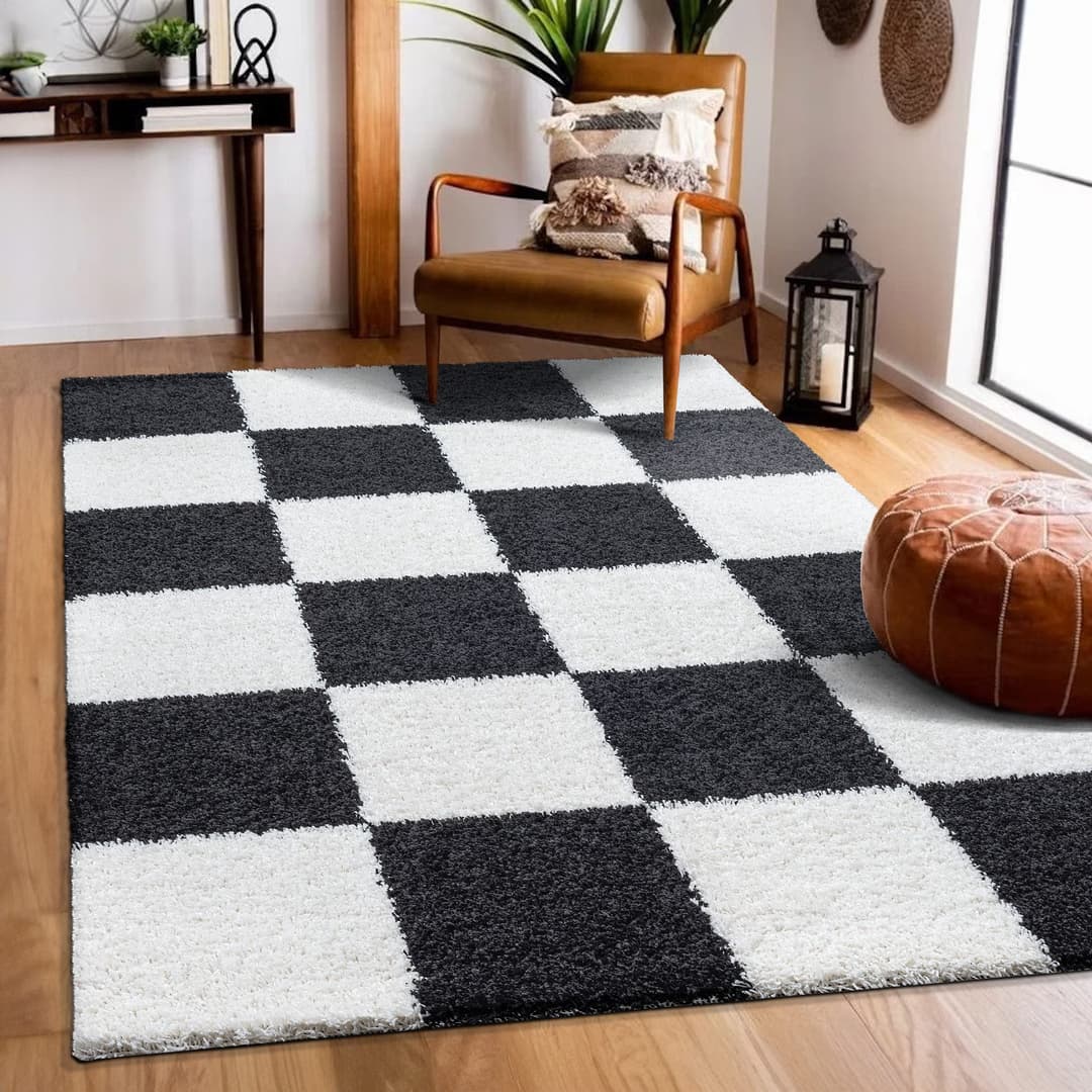 Sanat Hochflor-Teppich Milano 1250 | Schwarz