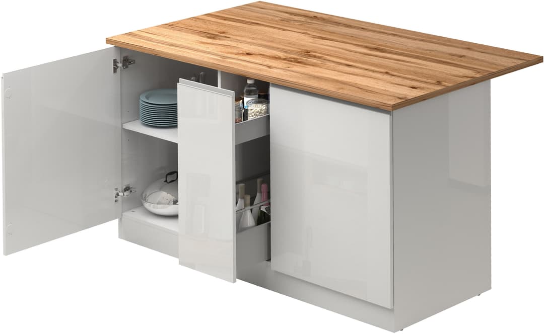 KOCHSTATION Kücheninsel KS-Sole | Weiß