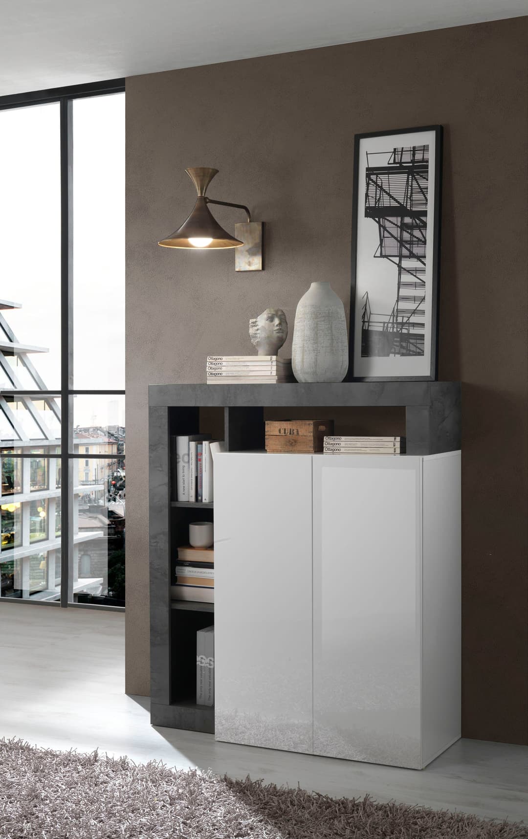Home affaire Highboard Hamburg | Weiß