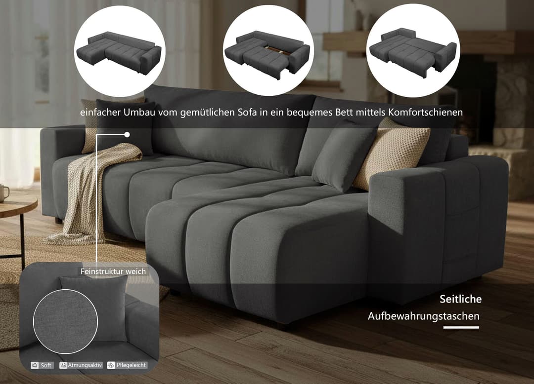 OTTO home Ecksofa YLVAA L-Form, 241 cm - OTTO. Verlässliche Qualität.