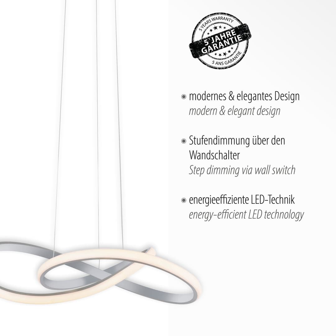 JUST LIGHT Pendelleuchte MARIA | Silber