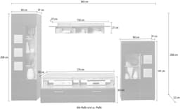 Innostyle Wohnwand Sonate | Schwarz