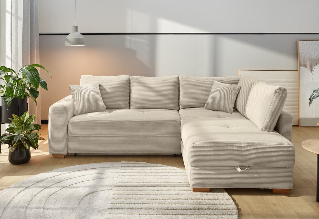 Jockenhöfer Gruppe Ecksofa Sunset L-Form | Beige