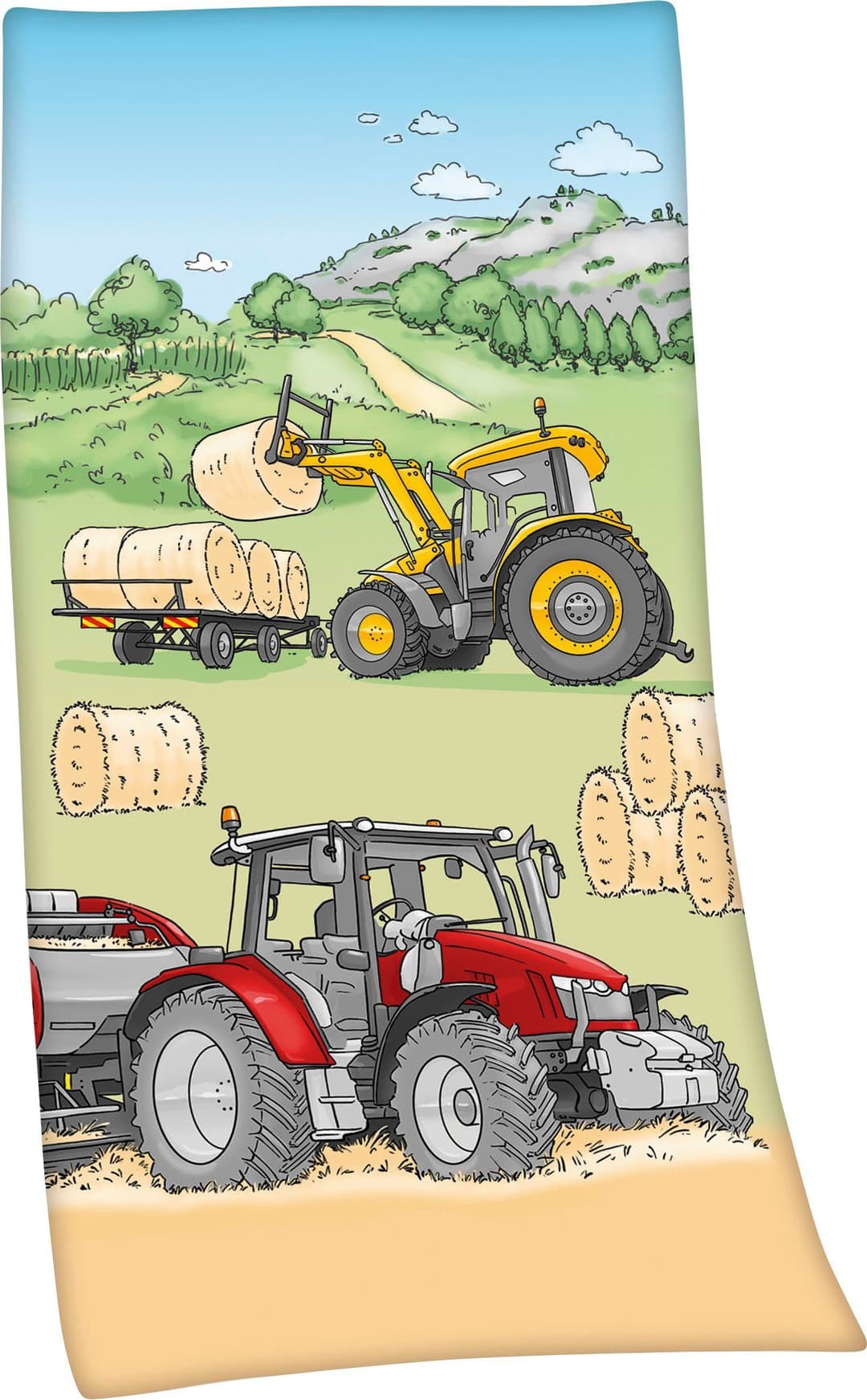 Herding Young Collection Badetuch Traktor | Mehrfarbig
