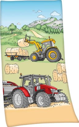 Herding Young Collection Badetuch Traktor | Mehrfarbig