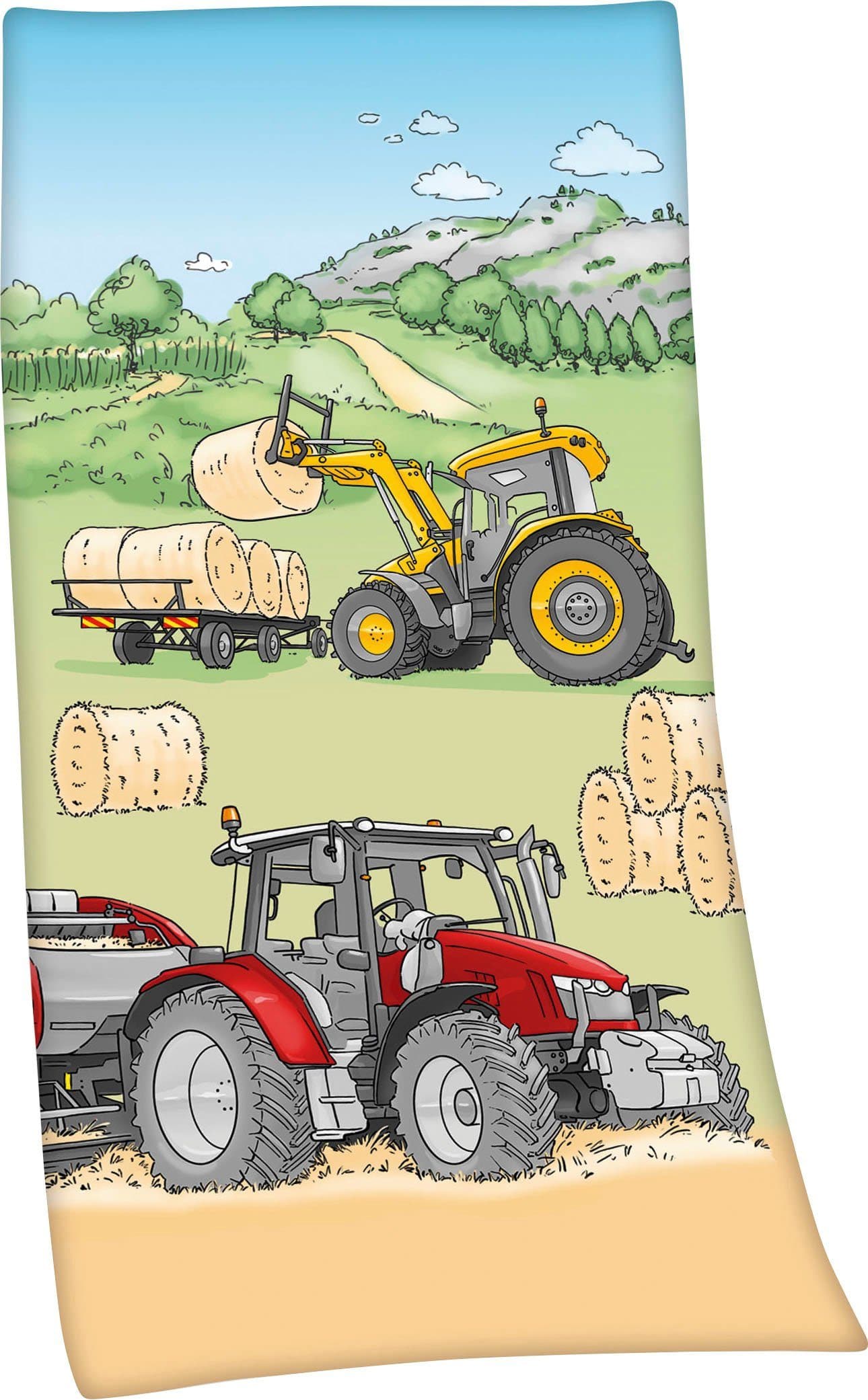 Herding Young Collection Badetuch Traktor | Mehrfarbig