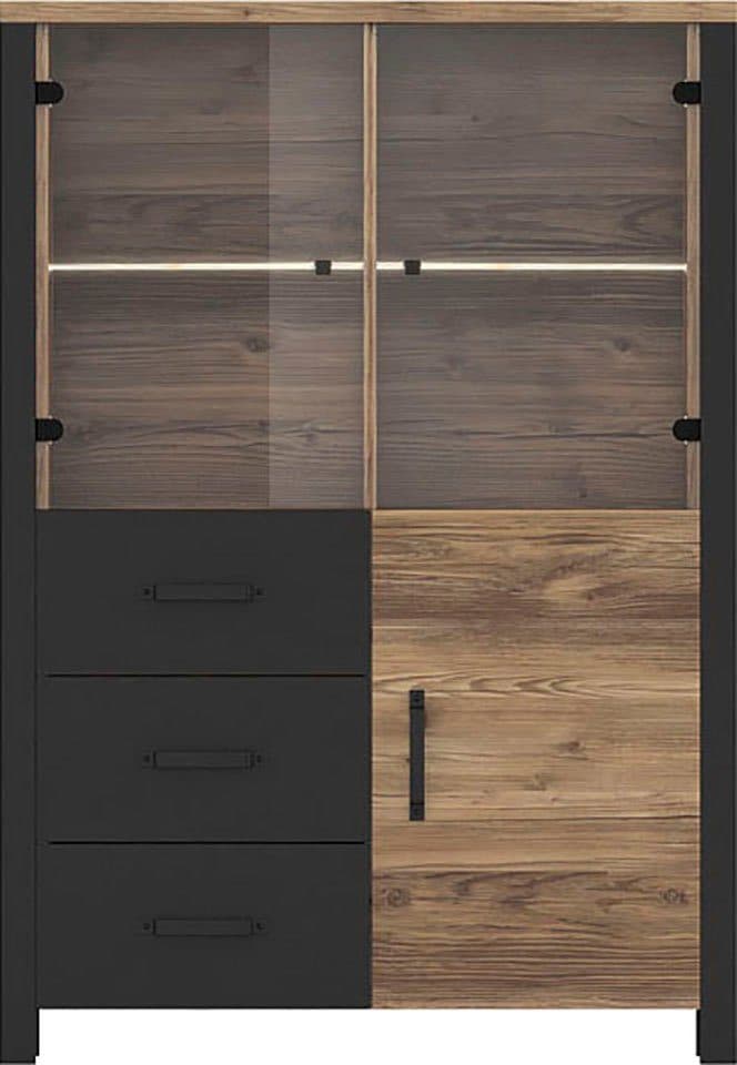 Home affaire Vitrine Olin Höhe 146 cm | Holztöne