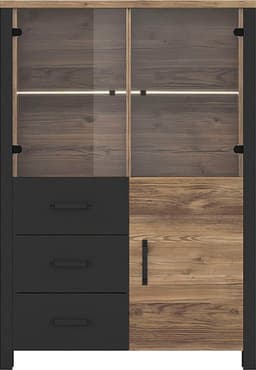 Home affaire Vitrine Olin Höhe 146 cm | Holztöne