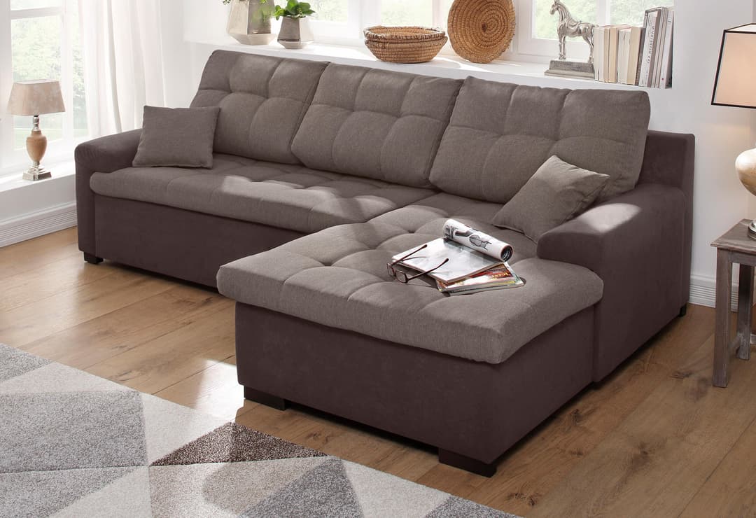 Home affaire Ecksofa Föhr L-Form | Braun