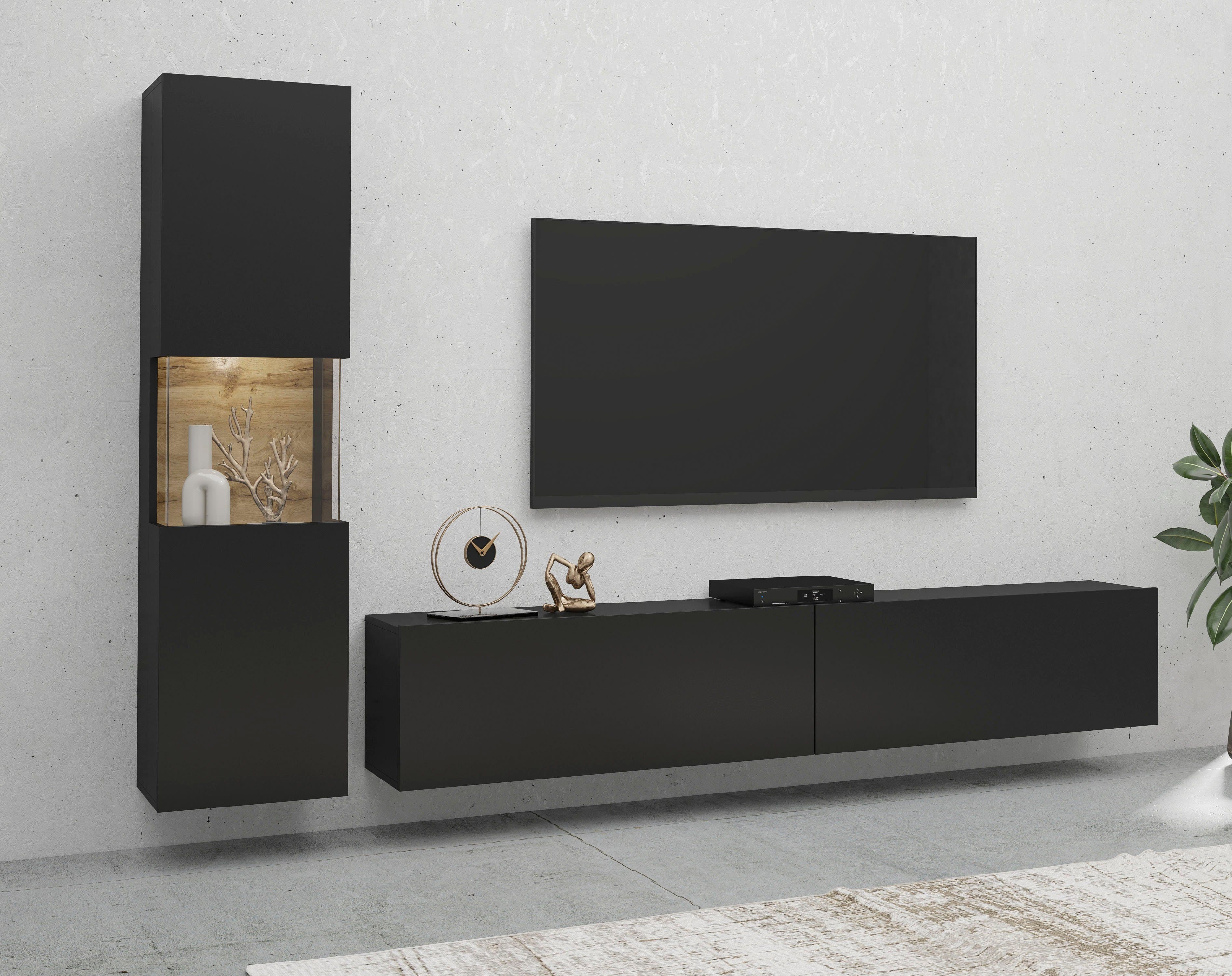 Home affaire Wohnwand Ava | Schwarz