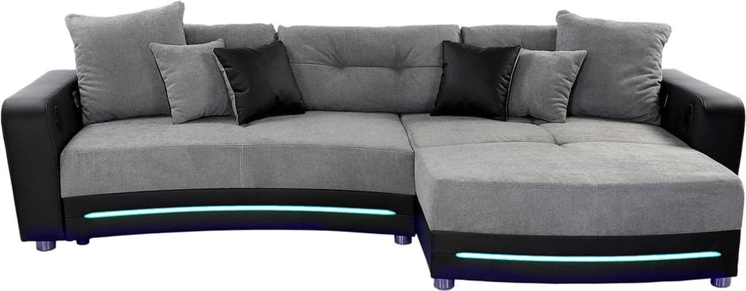 Jockenhöfer Gruppe Ecksofa Laredo | Grau