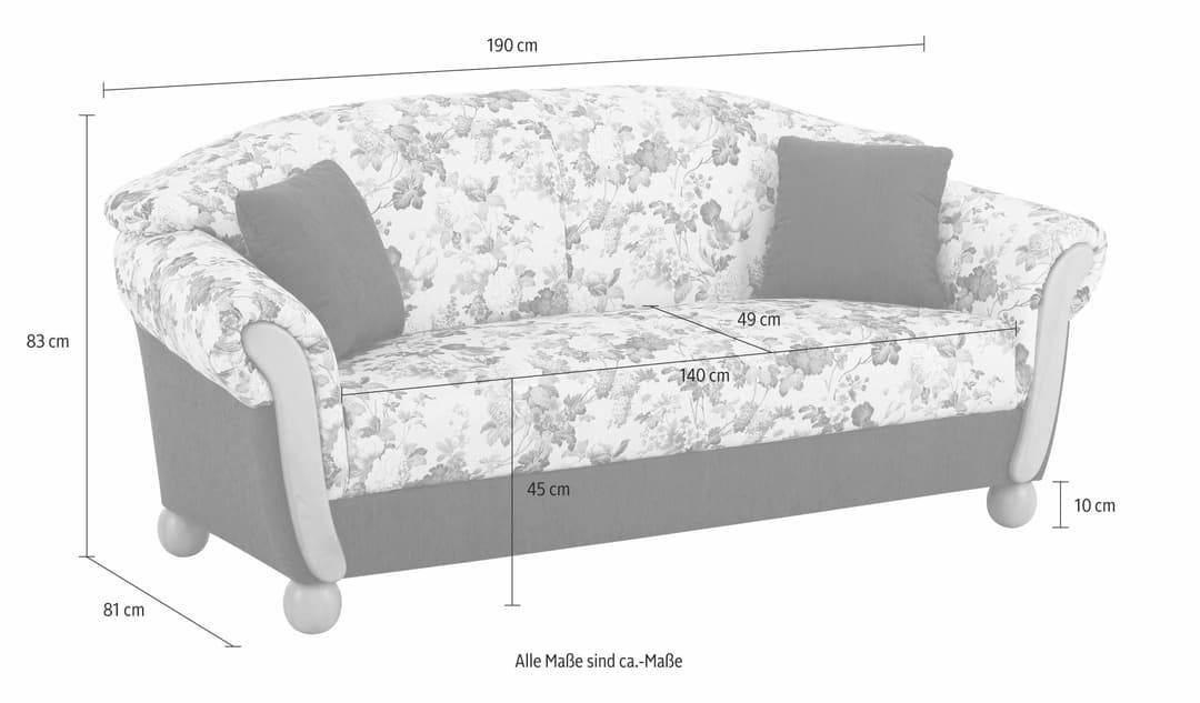 Home affaire 3-Sitzer Milano | Braun