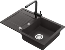 Schock Lima D-100S Küchenspüle mit Epos Armatur | Schwarz