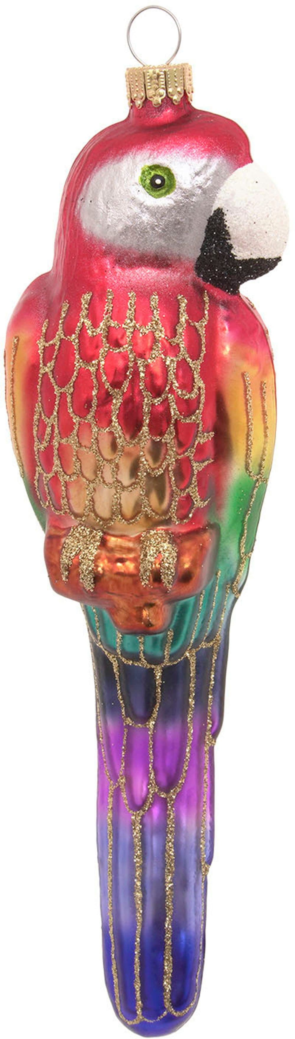 Krebs Glas Lauscha Christbaumschmuck Papagei | Mehrfarbig