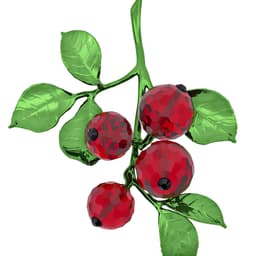 Swarovski Dekofigur Kristallfigur Idyllia Rote Beeren | Rot