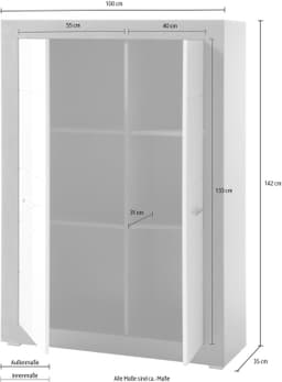 Home affaire Mehrzweckschrank Etero Höhe 142 cm | Mehrfarbig