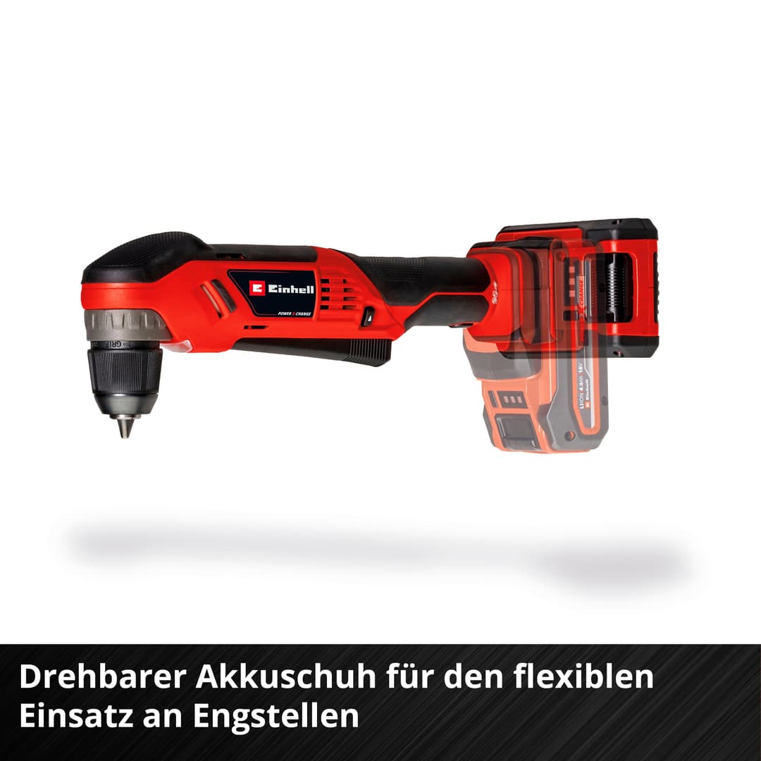 Einhell Akku-Winkelbohrmaschine TE-AD 18 Li - Solo | Rot