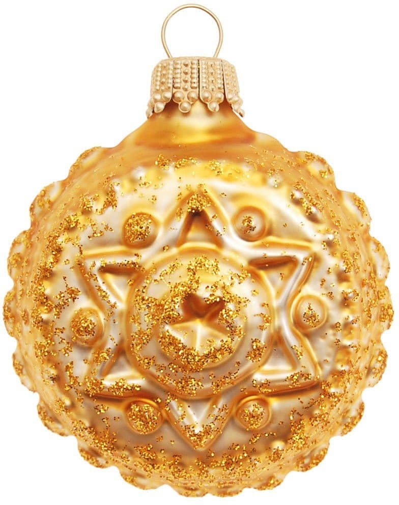 Krebs Glas Lauscha Christbaumschmuck Glaskugelformen | Gold
