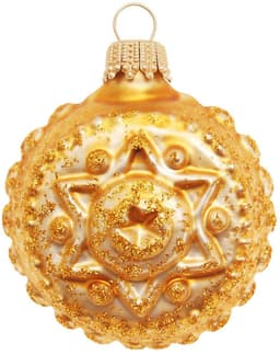 Krebs Glas Lauscha Christbaumschmuck Glaskugelformen | Gold