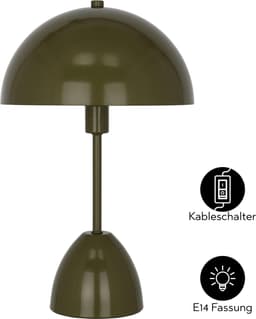 OTTO home Dorrio Tischleuchte Pilzlampe | Grün