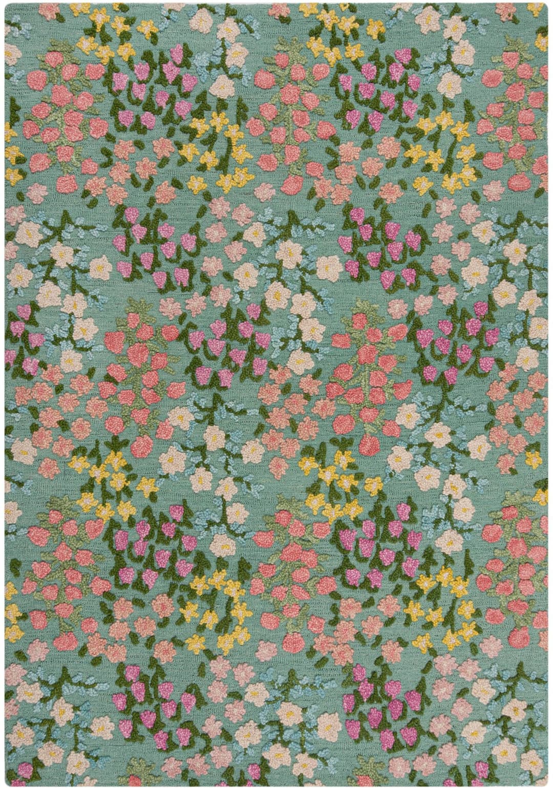 FLAIR RUGS Wollteppich Emilia Floral | Mehrfarbig