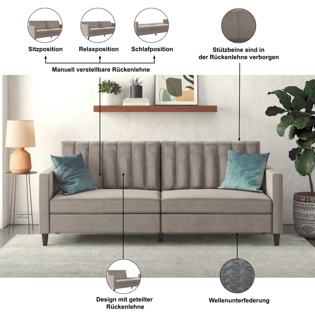 Dorel Home 3-Sitzer Celine | Beige
