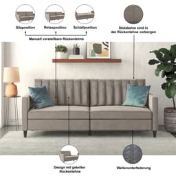 Dorel Home 3-Sitzer Celine | Beige