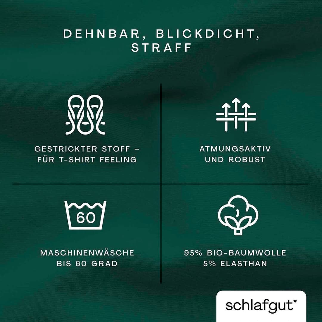 Schlafgut Spannbettlaken PURE | Grün