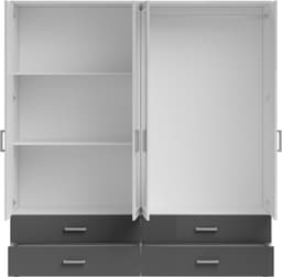 Schlafkontor Drehtürenschrank Ivar Kleiderschrank mit Spiegel