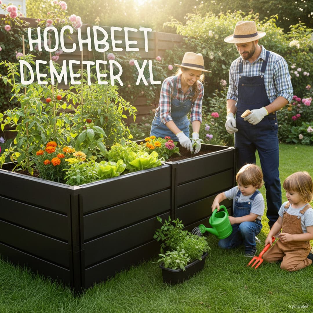 KHW Hochbeet Demeter XL | Schwarz