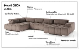 COTTA Wohnlandschaft Orion U-Form | Braun