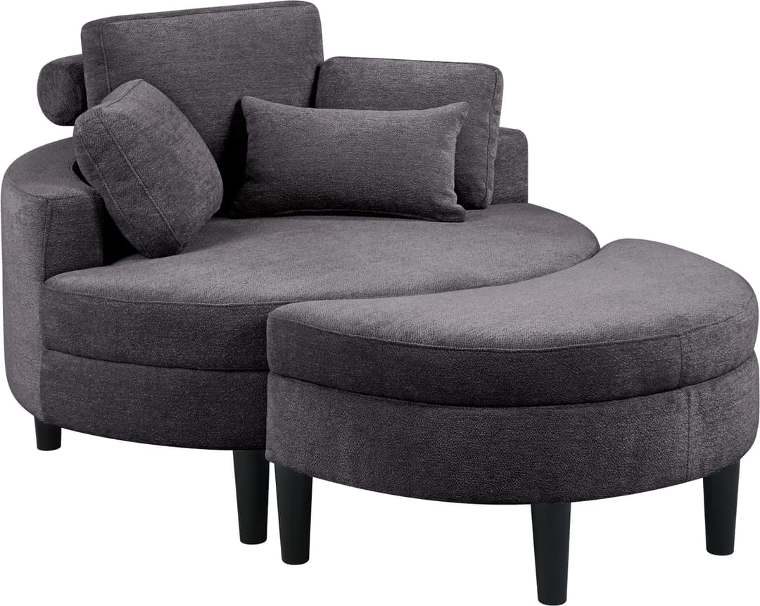 ATLANTIC home collection Loveseat Ravi Sessel | Grau