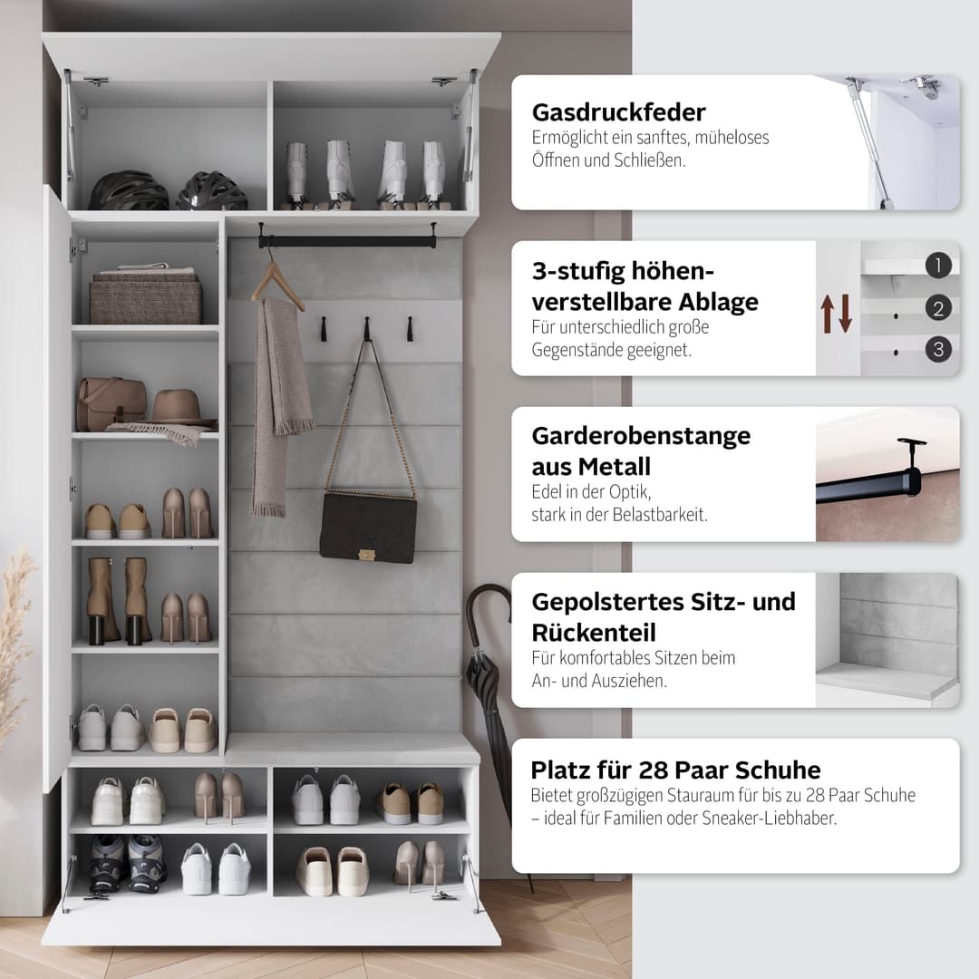 Home affaire Garderoben-Set TEJO | Schwarz