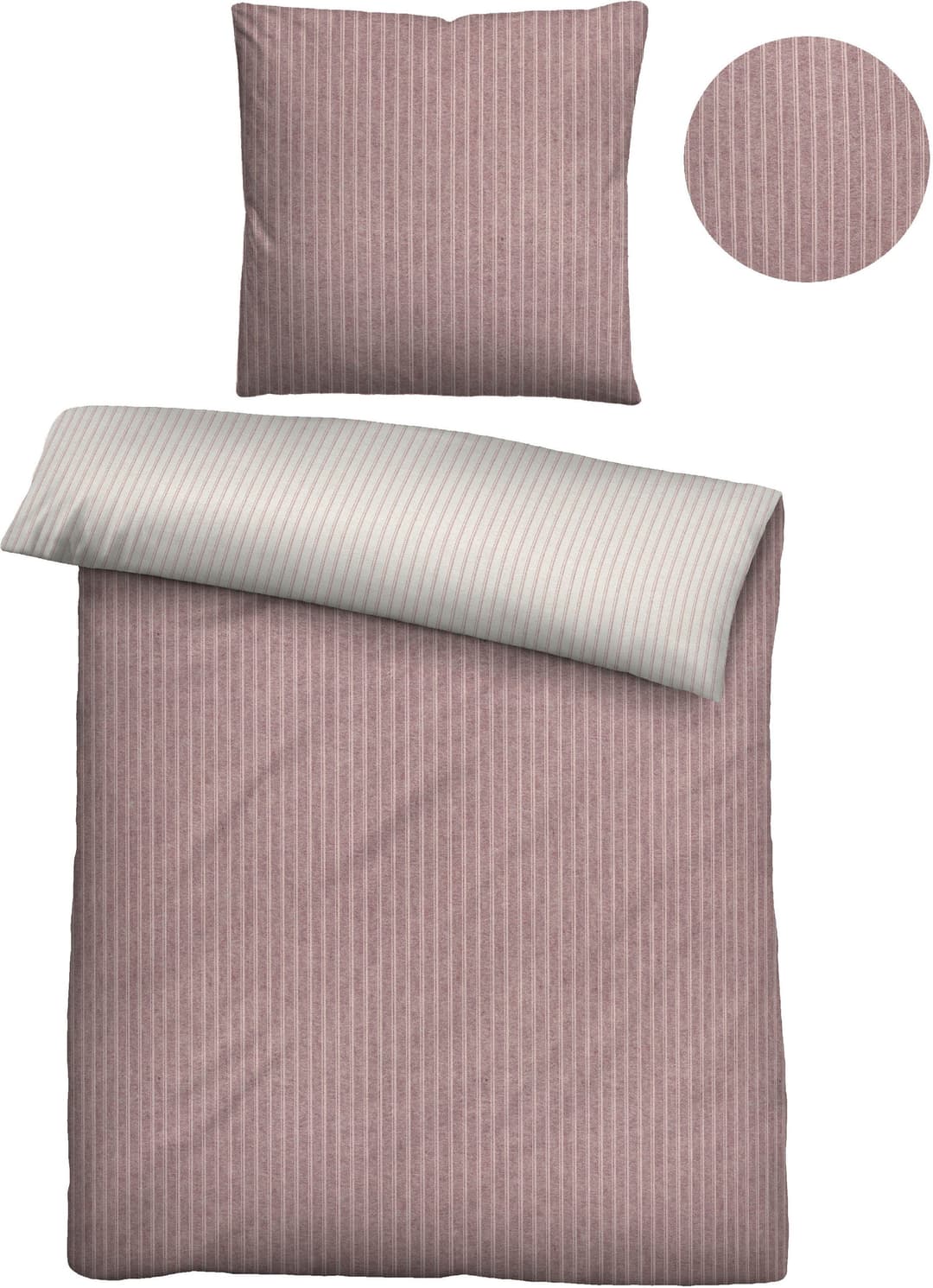 Biberna Wendebettwäsche Tillmann | Rosa
