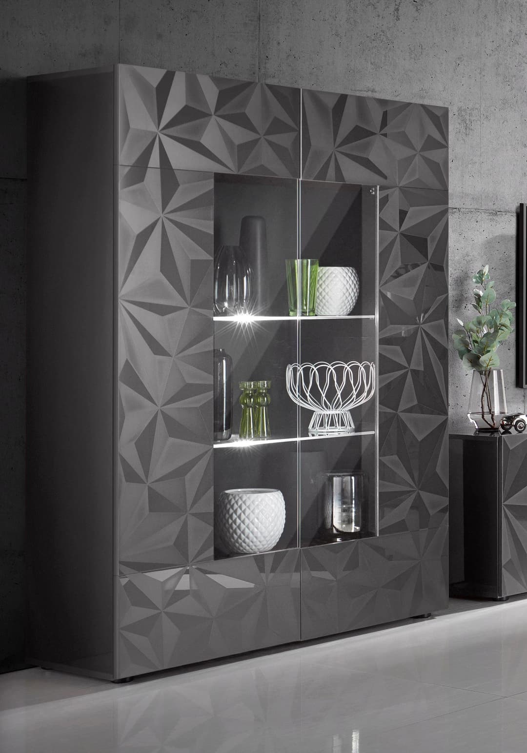 Home affaire Vitrine Prisma | Schwarz