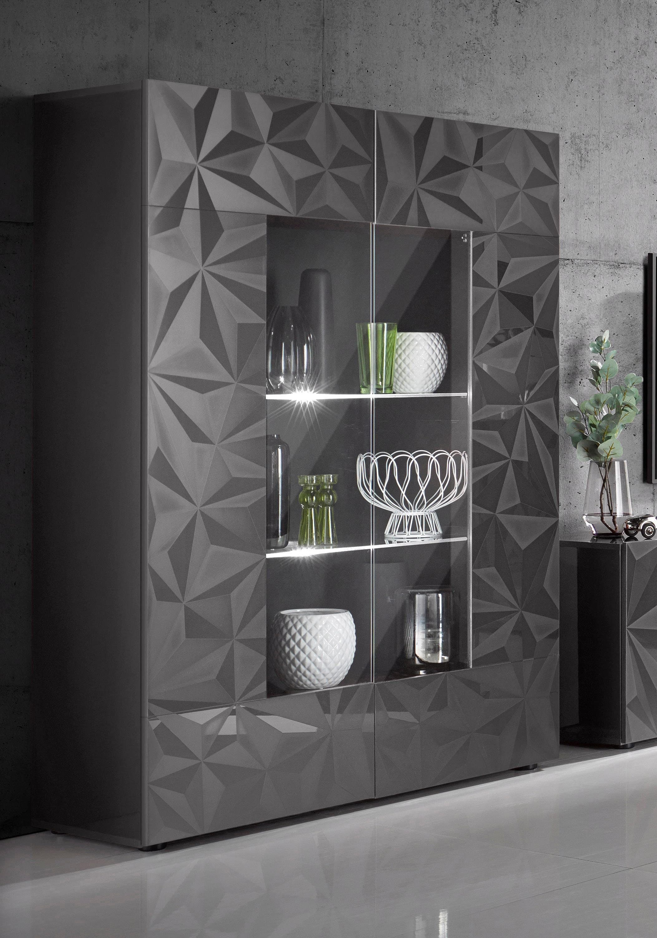 Home affaire Vitrine Prisma | Schwarz