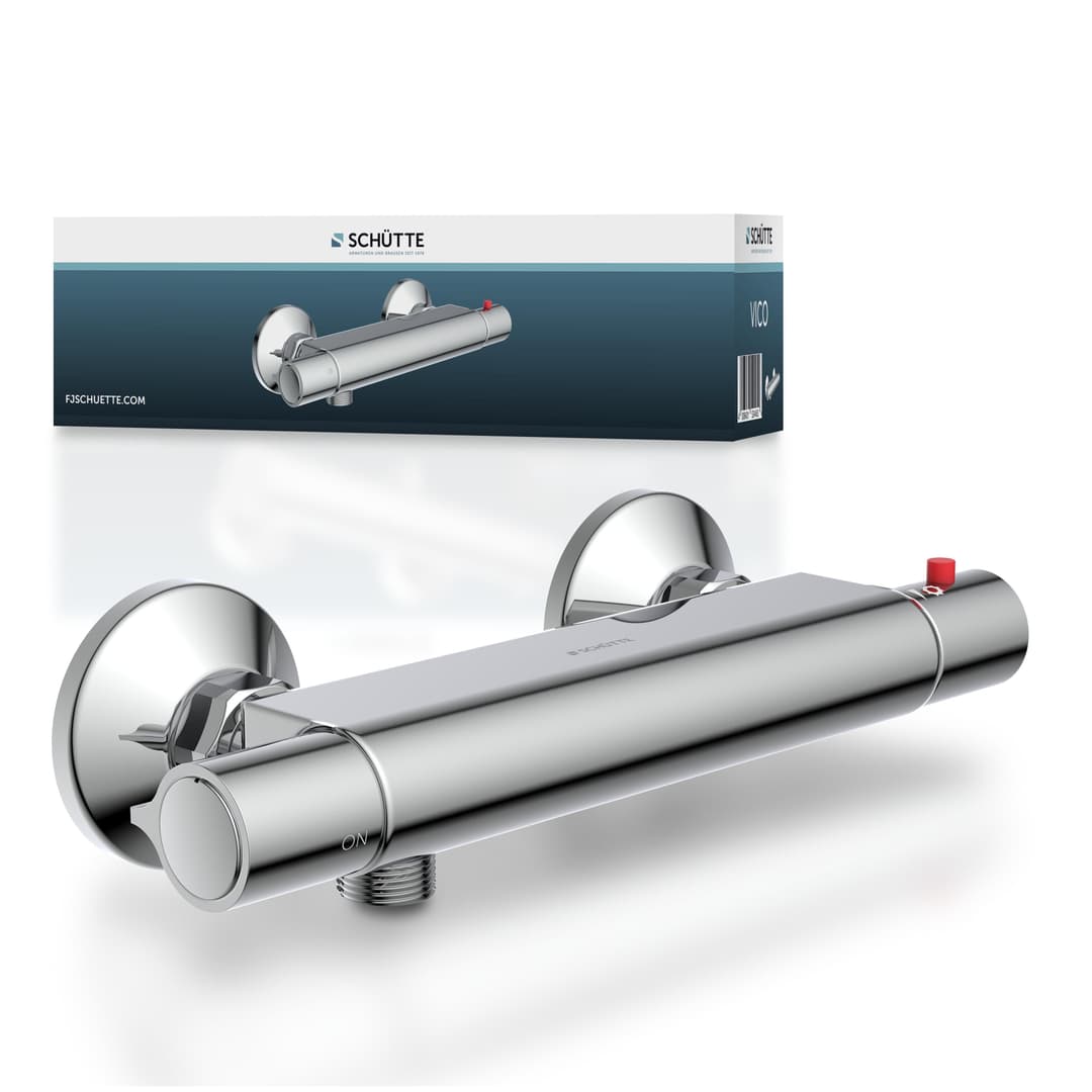 Schütte Duscharmatur Vigo mit Thermostat | Silber
