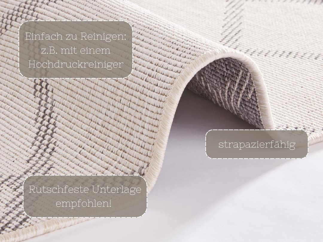 HANSE Home Teppich Corsica | Grau