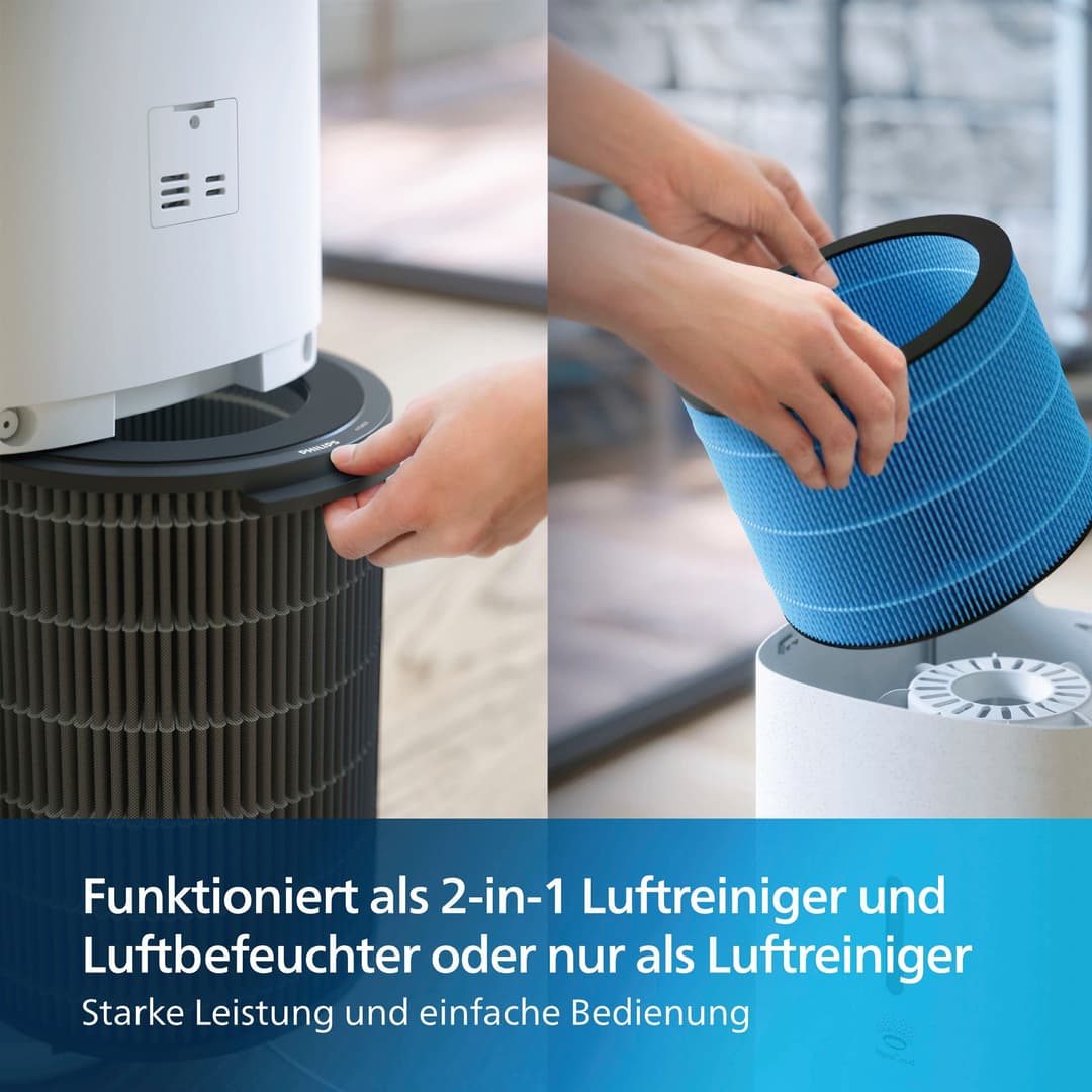 Philips Kombigerät Luftbefeuchter und -reiniger AC3737/10 3000 Series